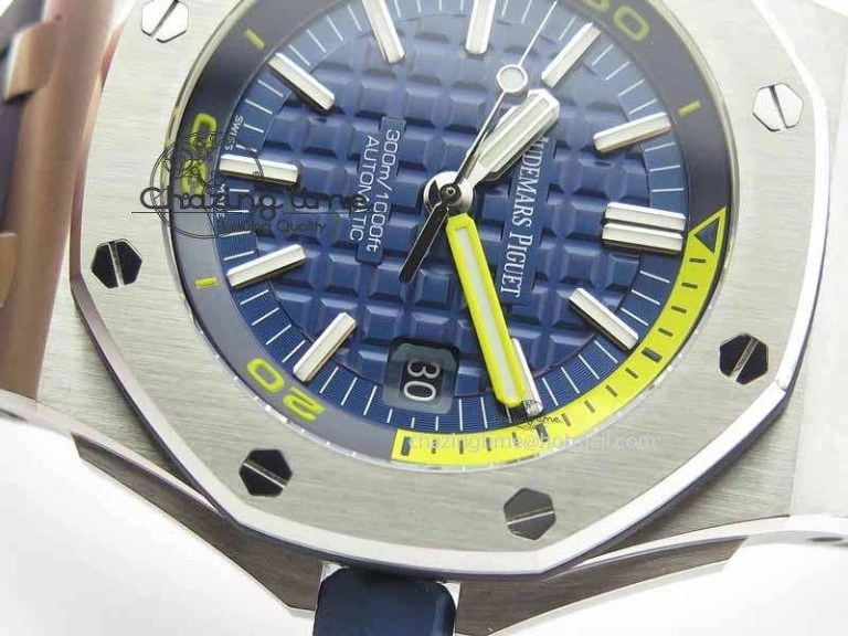 Royal Oak Offshore Diver 2017 Blue 15710 JF 1:1 Best Edition On XS Rubber Strap A3120 (Free Rubber Strap) Timeless 5007