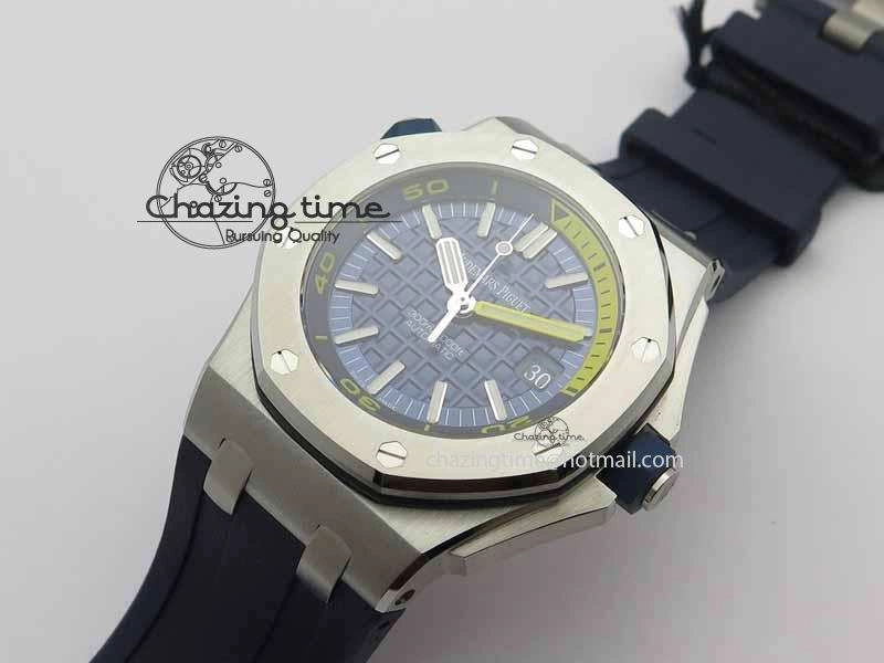 Royal Oak Offshore Diver 2017 Blue 15710 JF 1:1 Best Edition On XS Rubber Strap A3120 (Free Rubber Strap) Timeless 5007