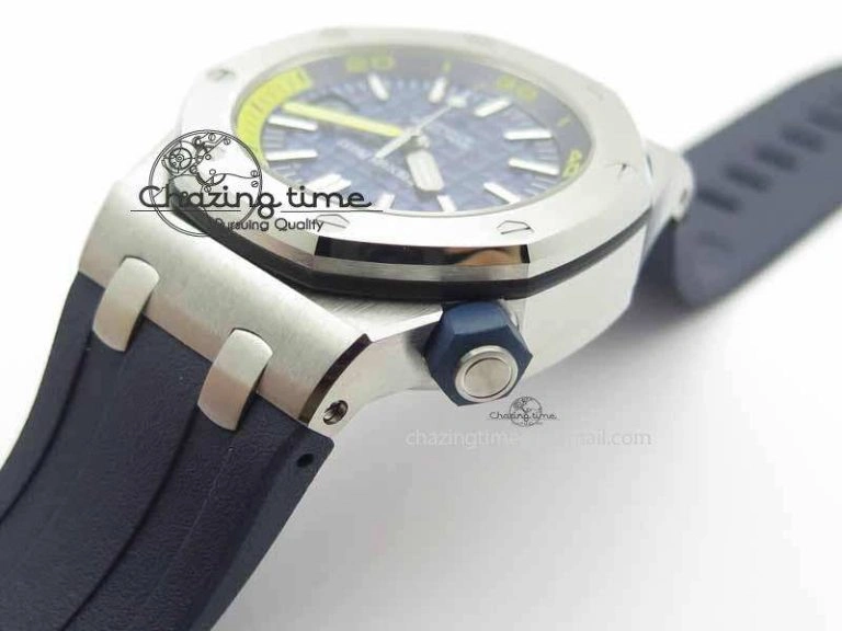 Royal Oak Offshore Diver 2017 Blue 15710 JF 1:1 Best Edition On XS Rubber Strap A3120 (Free Rubber Strap) Timeless 5007