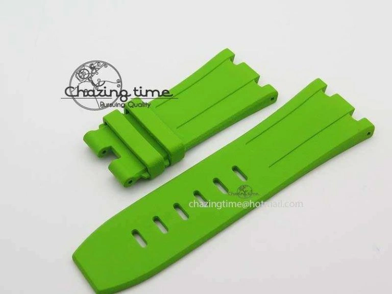 Royal Oak Offshore Diver 2017 Green 15710 JF 1:1 Best Edition On Blue Rubber Strap A3120 (Free XS Rubber Strap) Casual 5026