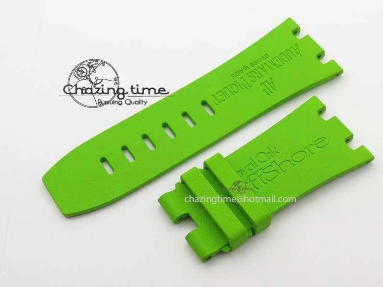 Royal Oak Offshore Diver 2017 Green 15710 JF 1:1 Best Edition On Blue Rubber Strap A3120 (Free XS Rubber Strap) Casual 5026