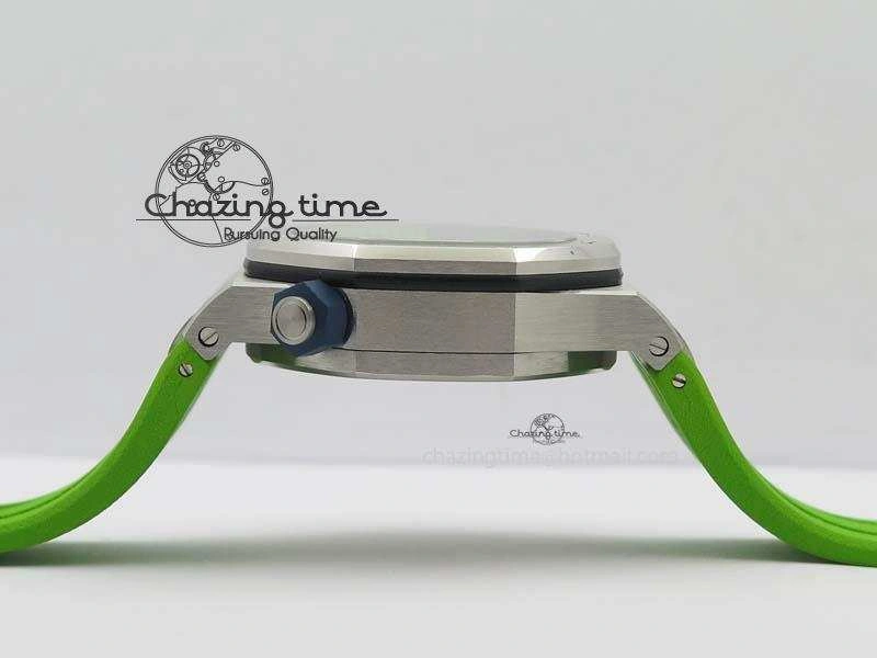 Royal Oak Offshore Diver 2017 Green 15710 JF 1:1 Best Edition On XS Rubber Strap A3120 (Free Rubber Strap) Practical 5027