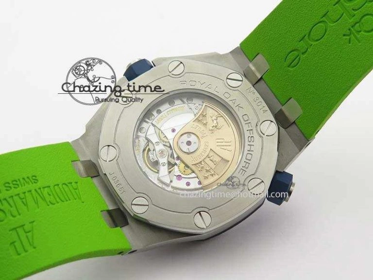 Royal Oak Offshore Diver 2017 Green 15710 JF 1:1 Best Edition On XS Rubber Strap A3120 (Free Rubber Strap) Practical 5027