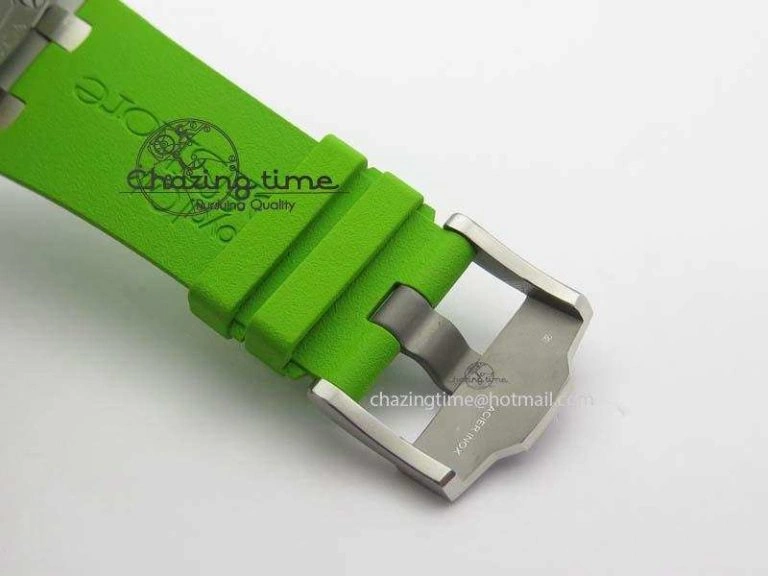 Royal Oak Offshore Diver 2017 Green 15710 JF 1:1 Best Edition On XS Rubber Strap A3120 (Free Rubber Strap) Practical 5027