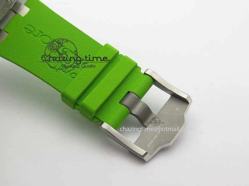 Royal Oak Offshore Diver 2017 Green 15710 JF 1:1 Best Edition On XS Rubber Strap A3120 (Free Rubber Strap) Practical 5027