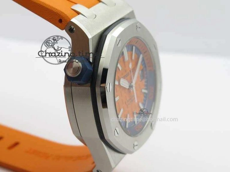 Royal Oak Offshore Diver 2017 Orange 15710 JF 1:1 Best Edition On XS Strap A Soft 5022
