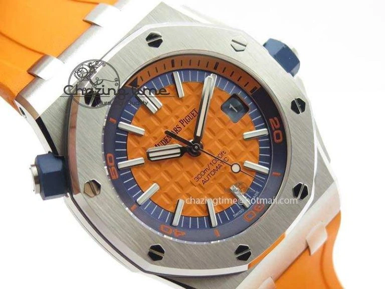 Royal Oak Offshore Diver 2017 Orange 15710 JF 1:1 Best Edition On XS Strap A Soft 5022