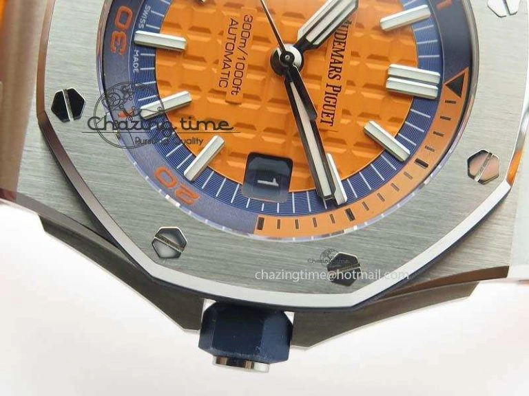 Royal Oak Offshore Diver 2017 Orange 15710 JF 1:1 Best Edition On XS Strap A Soft 5022