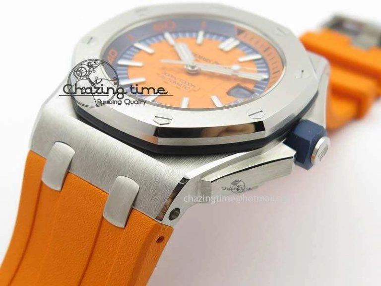 Royal Oak Offshore Diver 2017 Orange 15710 JF 1:1 Best Edition On XS Strap A Soft 5022