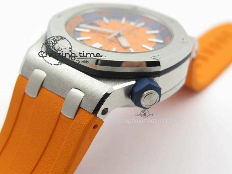 Royal Oak Offshore Diver 2017 Orange 15710 JF 1:1 Best Edition On XS Strap A Soft 5022