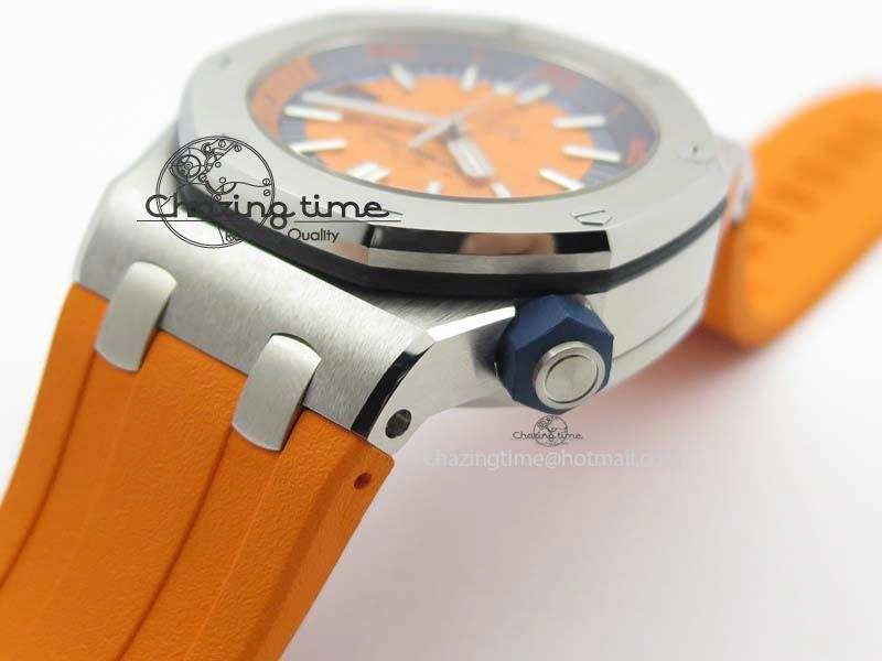Royal Oak Offshore Diver 2017 Orange 15710 JF 1:1 Best Edition On XS Strap A Soft 5022