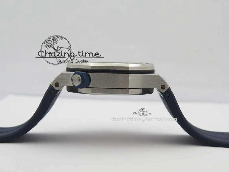 WeatherProof Royal Oak Offshore Diver 2017 White 15710 JF 1:1 Best Edition On Blue Rubber Strap A3120 (Free XS Rubber Strap) 5028
