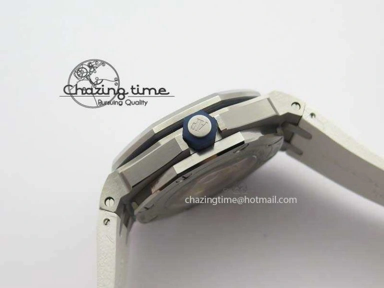 Effortless Royal Oak Offshore Diver 2017 White 15710 JF 1:1 Best Edition On XS Rubber Strap A3120 (Free Rubber Strap) 5030