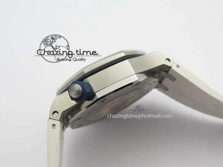 Effortless Royal Oak Offshore Diver 2017 White 15710 JF 1:1 Best Edition On XS Rubber Strap A3120 (Free Rubber Strap) 5030