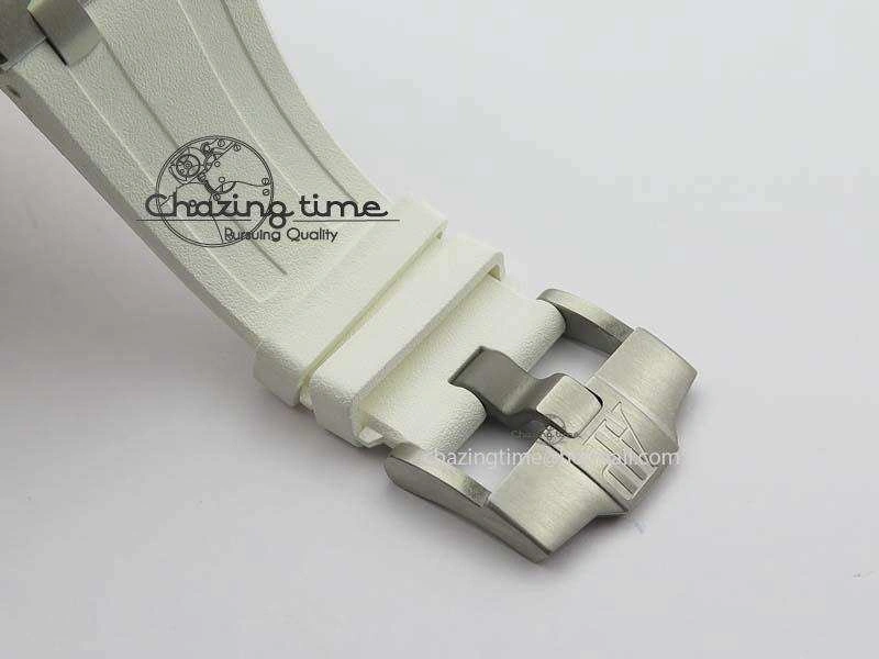 Effortless Royal Oak Offshore Diver 2017 White 15710 JF 1:1 Best Edition On XS Rubber Strap A3120 (Free Rubber Strap) 5030