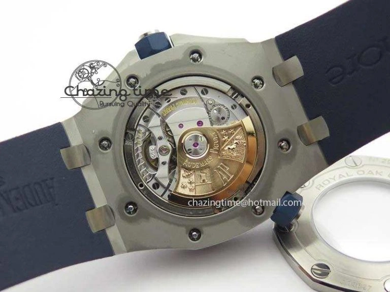 FreshLook Royal Oak Offshore Diver 2017 Yellow 15710 JF 1:1 Best Edition On Blue Rubber Strap A3120 (Free XS Rubber Strap) 5024