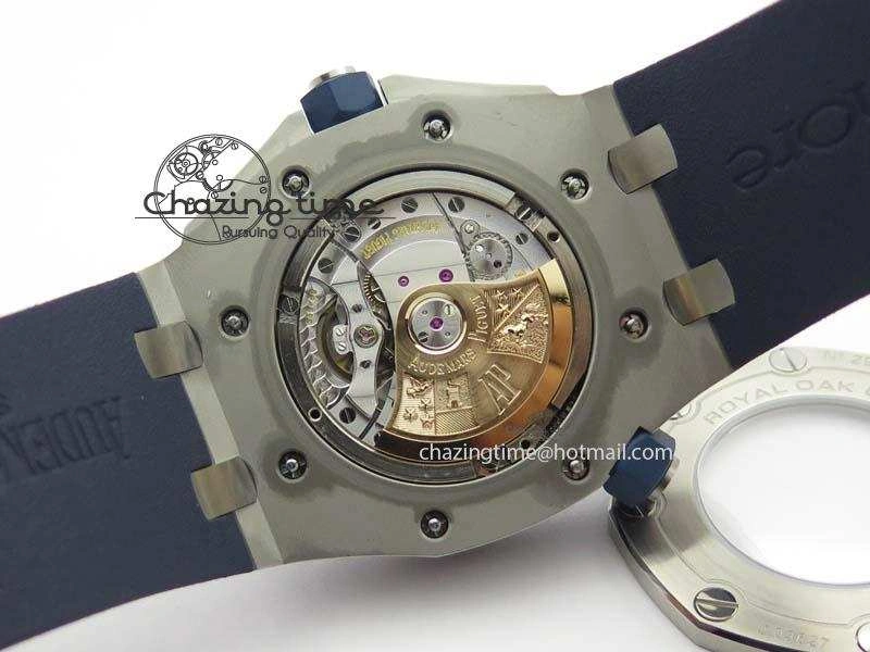FreshLook Royal Oak Offshore Diver 2017 Yellow 15710 JF 1:1 Best Edition On Blue Rubber Strap A3120 (Free XS Rubber Strap) 5024