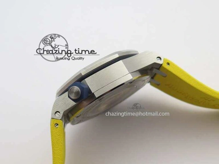 UrbanChic Royal Oak Offshore Diver 2017 Yellow 15710 JF 1:1 Best Edition On XS Rubber Strap A3120 (Free Rubber Strap) 5025