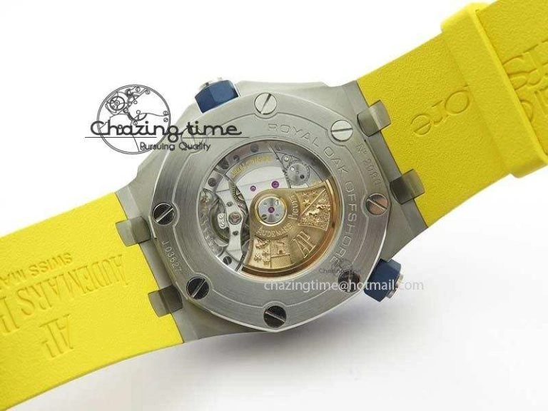UrbanChic Royal Oak Offshore Diver 2017 Yellow 15710 JF 1:1 Best Edition On XS Rubber Strap A3120 (Free Rubber Strap) 5025