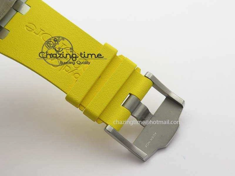 UrbanChic Royal Oak Offshore Diver 2017 Yellow 15710 JF 1:1 Best Edition On XS Rubber Strap A3120 (Free Rubber Strap) 5025