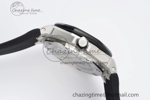 Royal Oak Offshore Diver Black Ceramic Bezel 15720 IPF Best Edition Black Dial on Black Rubber Strap A Flexible 4708
