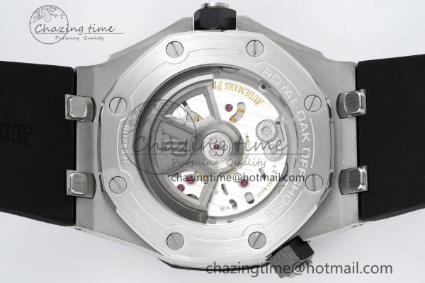 Royal Oak Offshore Diver Black Ceramic Bezel 15720 IPF Best Edition Black Dial on Black Rubber Strap A Flexible 4708