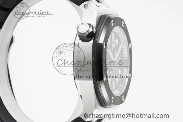 Royal Oak Offshore Diver Black Ceramic Bezel 15720 IPF Best Edition Black Dial on Black Rubber Strap A Flexible 4708