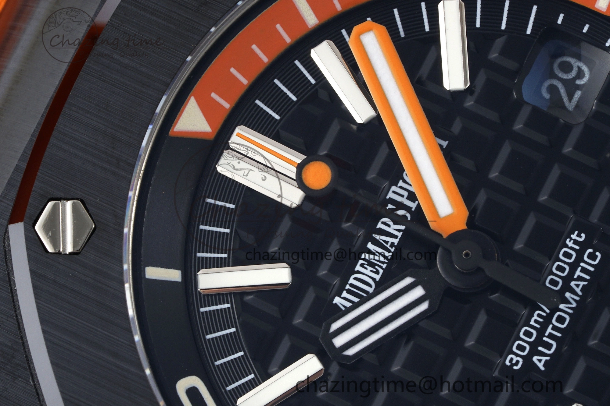 Royal Oak Offshore Diver Black Ceramic IPF Best Edition on Orange Rubber Strap A Sleek 4699