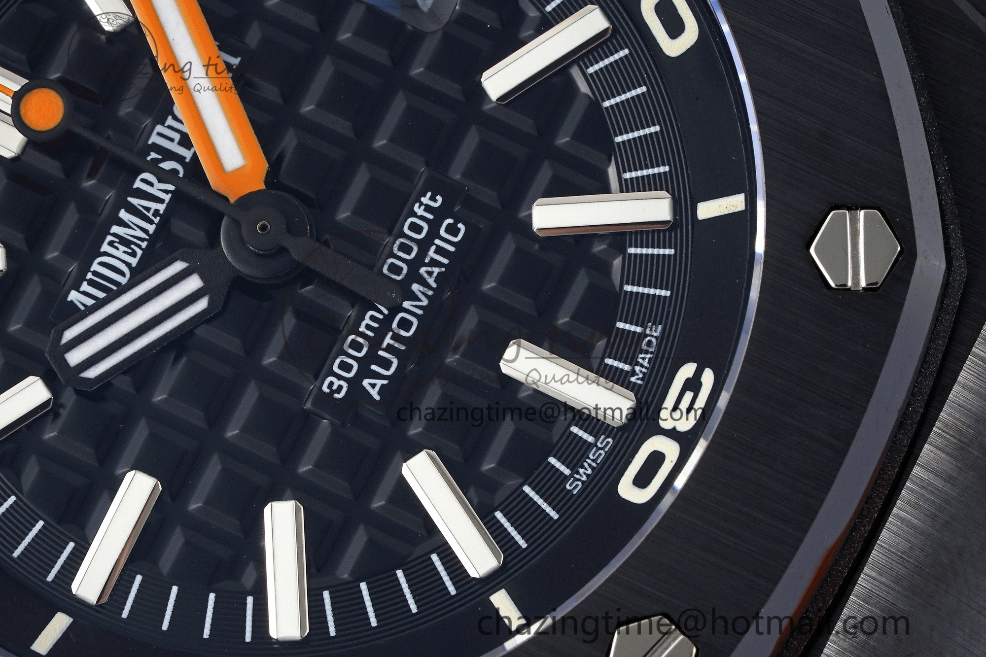 Royal Oak Offshore Diver Black Ceramic IPF Best Edition on Orange Rubber Strap A Sleek 4699