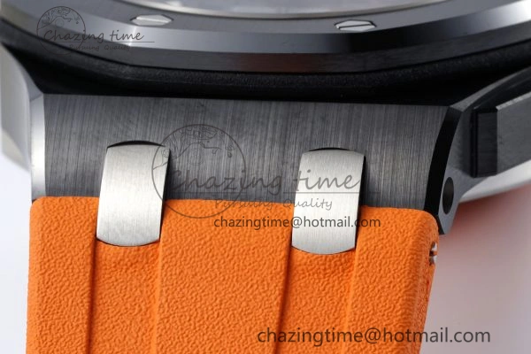 Royal Oak Offshore Diver Black Ceramic IPF Best Edition on Orange Rubber Strap A Sleek 4699