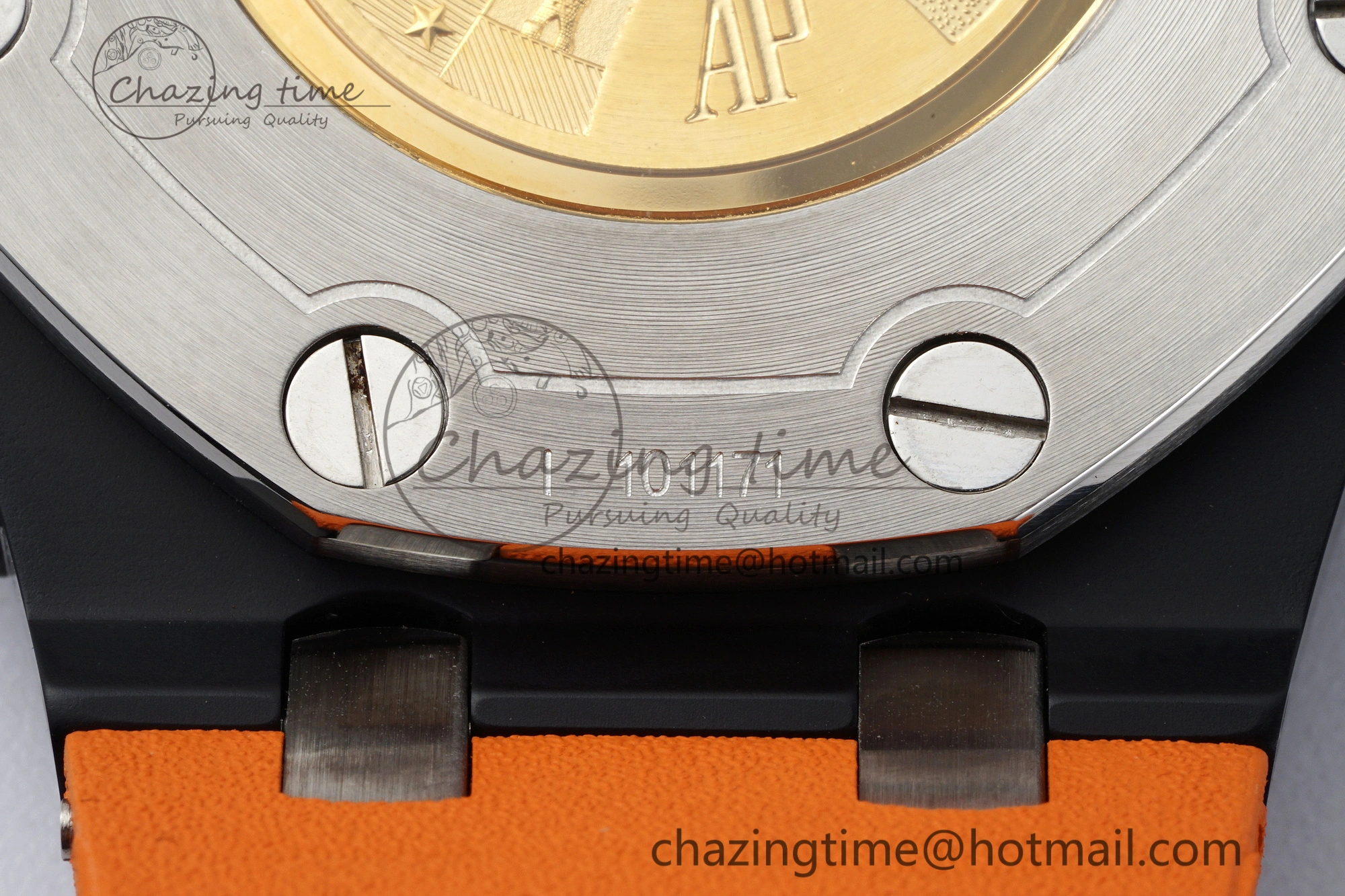 Royal Oak Offshore Diver Black Ceramic IPF Best Edition on Orange Rubber Strap A Sleek 4699