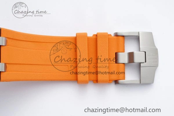 Royal Oak Offshore Diver Black Ceramic IPF Best Edition on Orange Rubber Strap A Sleek 4699