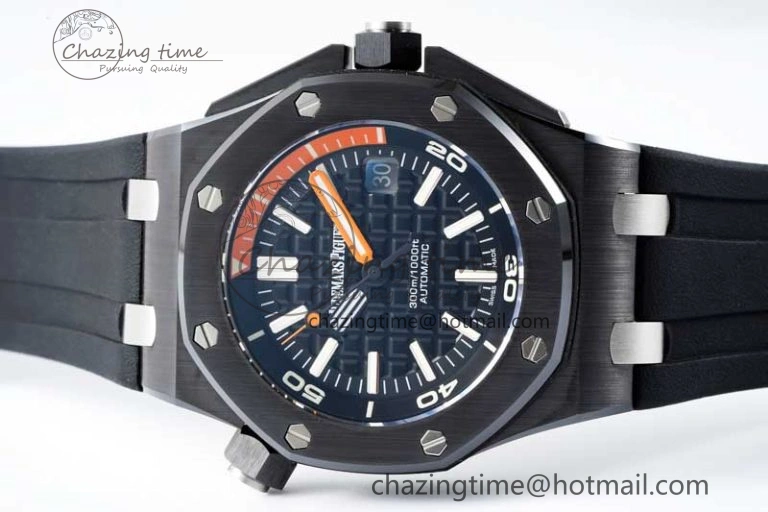 Royal Oak Offshore Diver Black Ceramic IPF Best Edition on Rubber Strap A OnTrend 4733