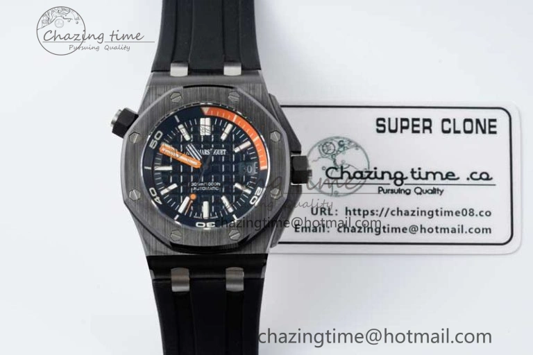 Royal Oak Offshore Diver Black Ceramic IPF Best Edition on Rubber Strap A OnTrend 4733