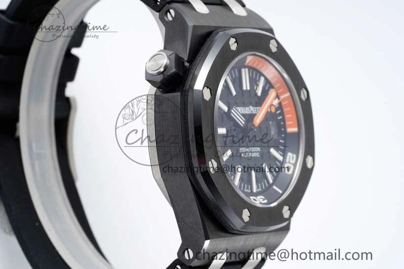 Royal Oak Offshore Diver Black Ceramic IPF Best Edition on Rubber Strap A OnTrend 4733