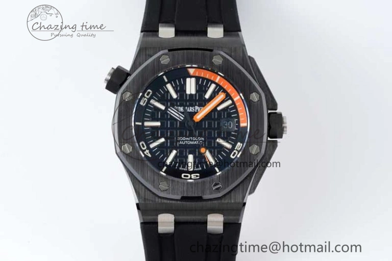 Royal Oak Offshore Diver Black Ceramic IPF Best Edition on Rubber Strap A OnTrend 4733