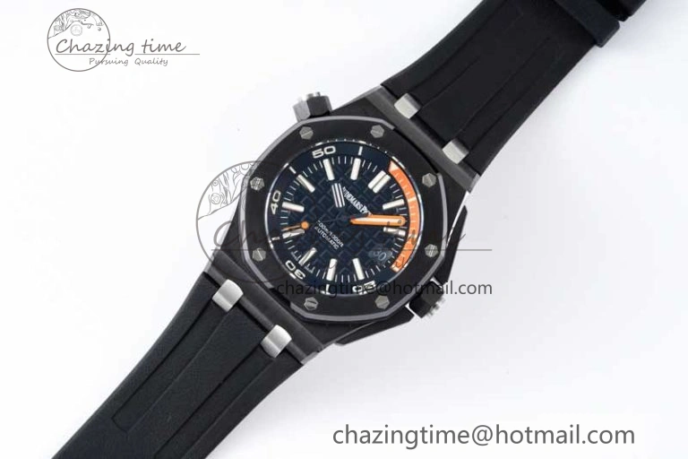 Royal Oak Offshore Diver Black Ceramic IPF Best Edition on Rubber Strap A OnTrend 4733