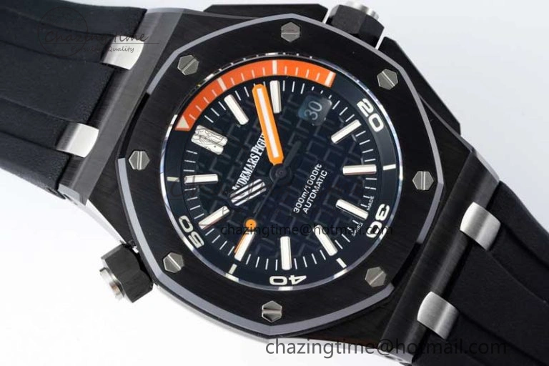 Royal Oak Offshore Diver Black Ceramic IPF Best Edition on Rubber Strap A OnTrend 4733