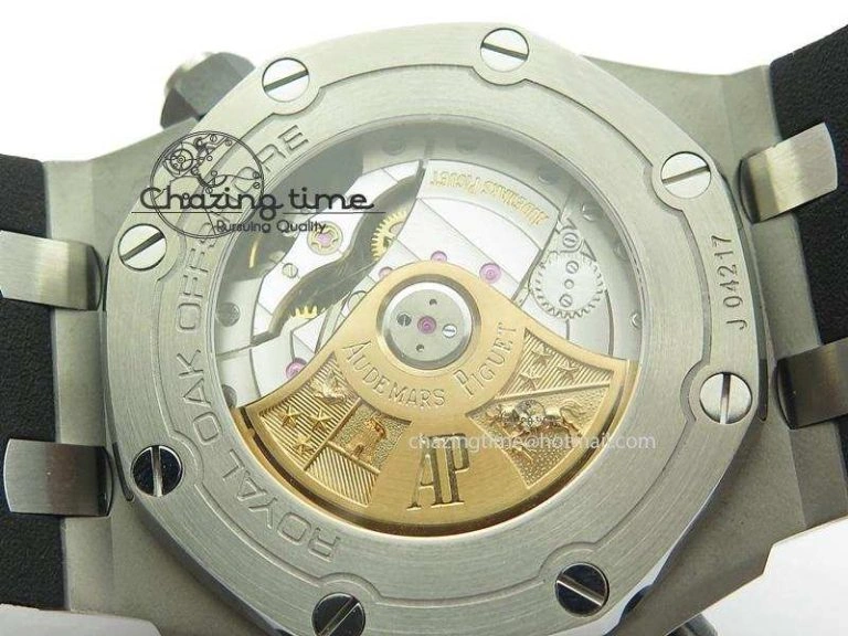 HighQuality Royal Oak Offshore Diver Chronograph Black JF Best Edition On Black Rubber Strap A 5073