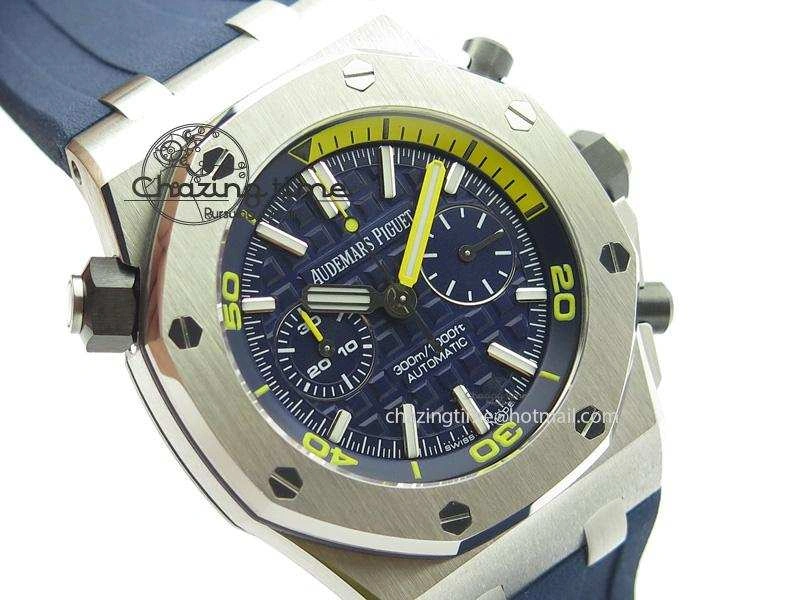 Royal Oak Offshore Diver Chronograph Blue JF Best Edition On Blue Rubber Strap A HighPerformance 5076