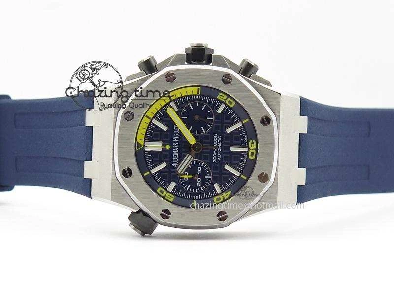 Royal Oak Offshore Diver Chronograph Blue JF Best Edition On Blue Rubber Strap A HighPerformance 5076