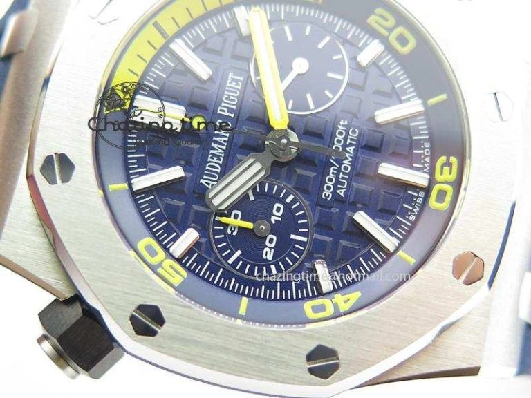 Royal Oak Offshore Diver Chronograph Blue JF Best Edition On Blue Rubber Strap A HighPerformance 5076