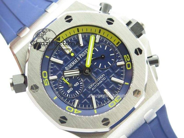Royal Oak Offshore Diver Chronograph Blue Noob Best Edition On Blue Rubber Strap A Practical 5070