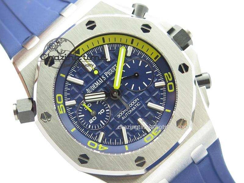 Royal Oak Offshore Diver Chronograph Blue Noob Best Edition On Blue Rubber Strap A Practical 5070