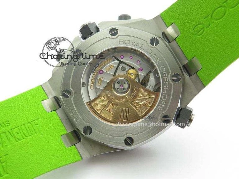 SportInspired Royal Oak Offshore Diver Chronograph Green JF Best Edition On Green Rubber Strap A 5083