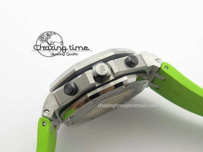 Royal Oak Offshore Diver Chronograph Green Noob Best Edition On Green Rubber Strap A TopPick 5064
