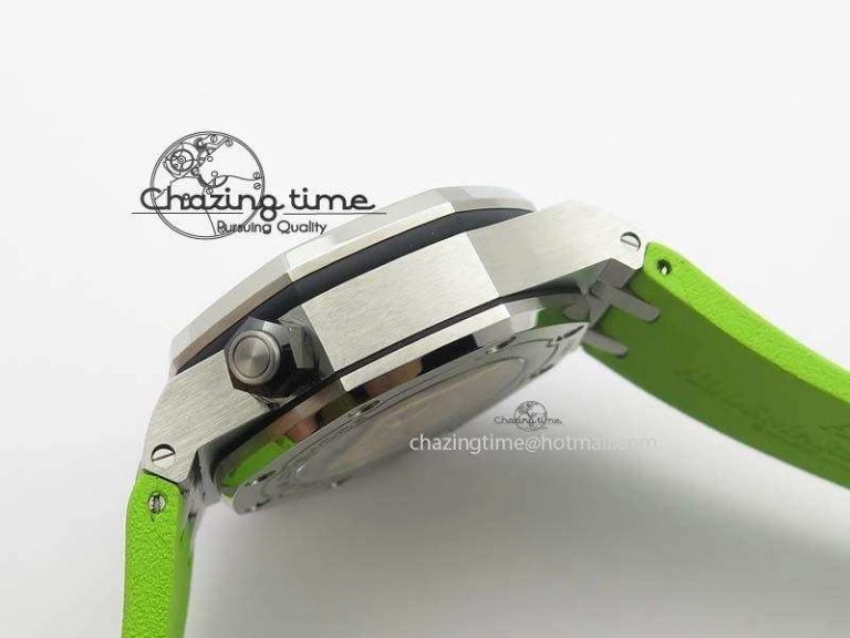 Royal Oak Offshore Diver Chronograph Green Noob Best Edition On Green Rubber Strap A TopPick 5064