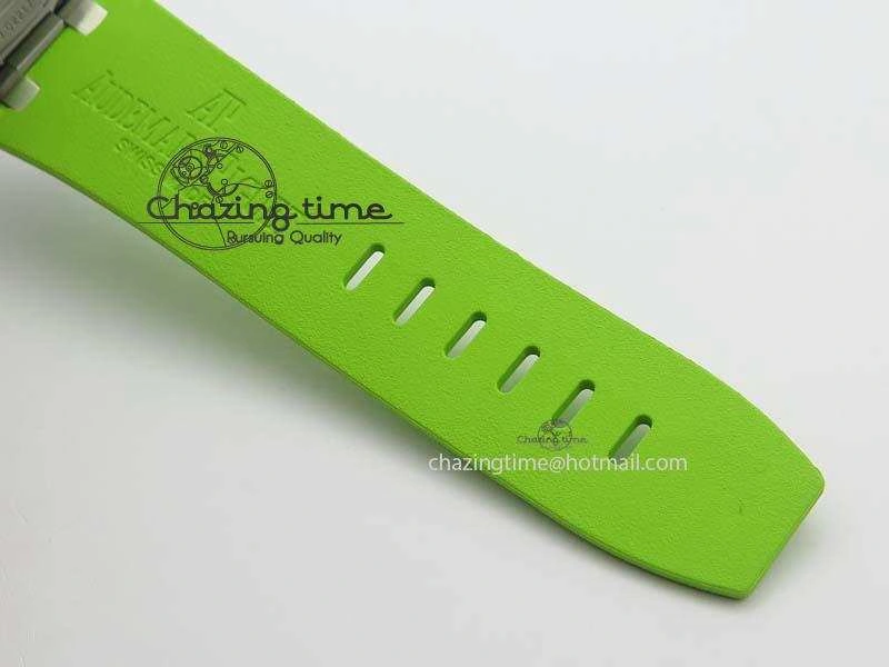Royal Oak Offshore Diver Chronograph Green Noob Best Edition On Green Rubber Strap A TopPick 5064