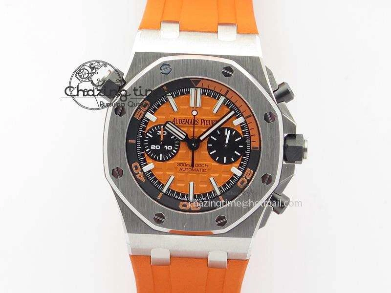 Royal Oak Offshore Diver Chronograph Orange JF Best Edition On Orange Rubber Strap A Sporty 5081