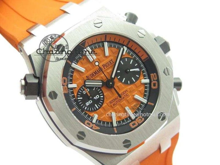 Royal Oak Offshore Diver Chronograph Orange JF Best Edition On Orange Rubber Strap A Sporty 5081